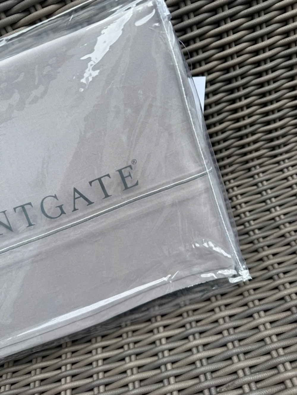 Frontgate Queen Organic Sheet Set - Pewter - NWT
